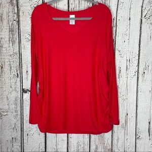Time and Tru RED Maternity Shirt XXL 2XL Super Soft Long Sleeve Staple Item!